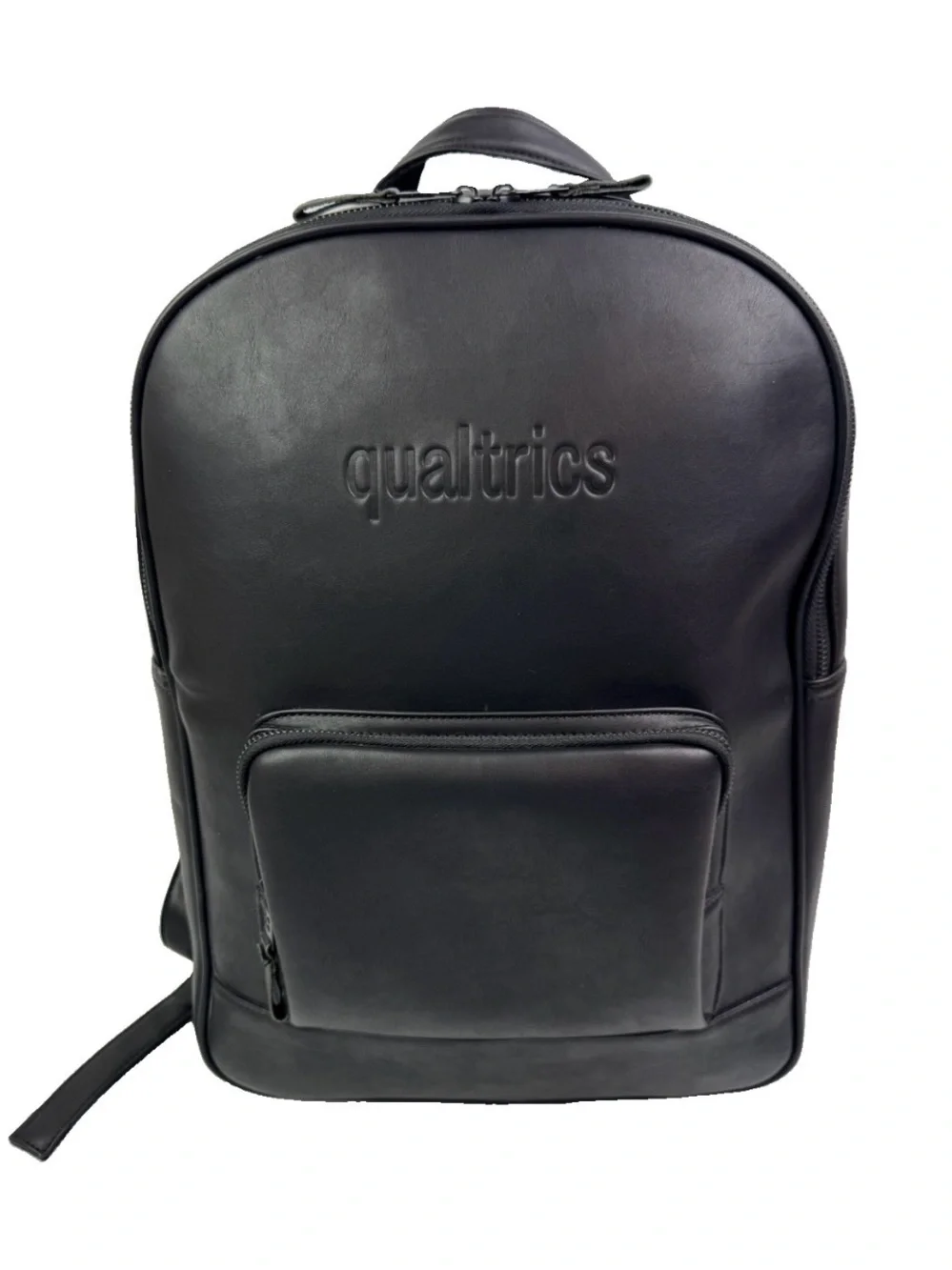 Qualtrics Black Waterproof Front Pocket Adjustable Straps Travel Backpack READ